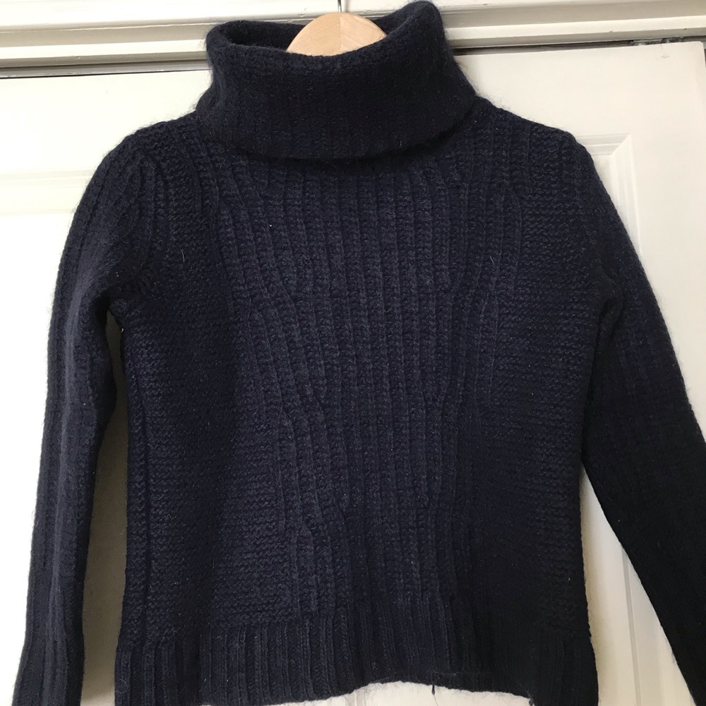 Banana Republic Navy Wool Turtleneck Sweater